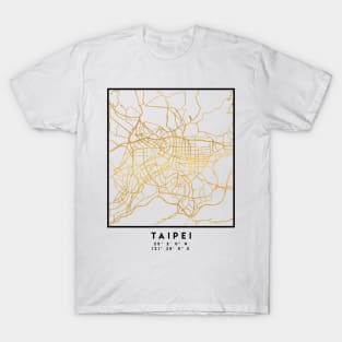 TAIPEI TAIWAN CITY STREET MAP ART T-Shirt